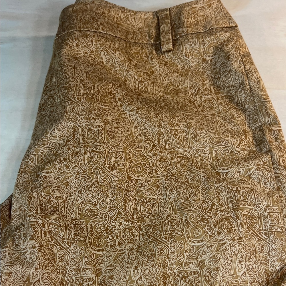 Liz Claiborne Tan Paisley Trousers “Audra” Sz 10